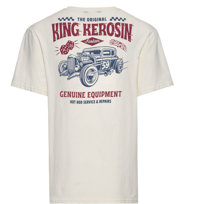 King Kerosin T-Shirt Hot Rod Service weiss