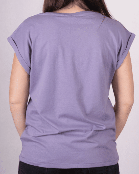 Black Heart Loose Shirt Rock'n Roll lila