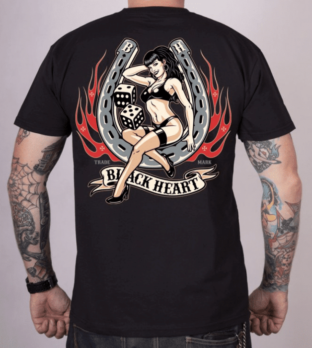 Black Heart T-Shirt Lady Luck