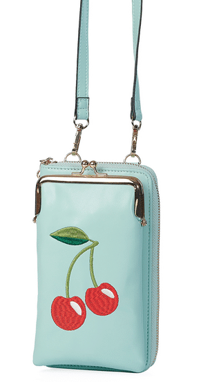 Banned Crossbody-Tasche Cherry Pie hellblau