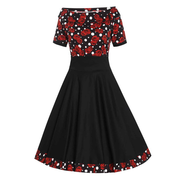 Dolly and Dotty Kleid Darlene schwarz Red Rose