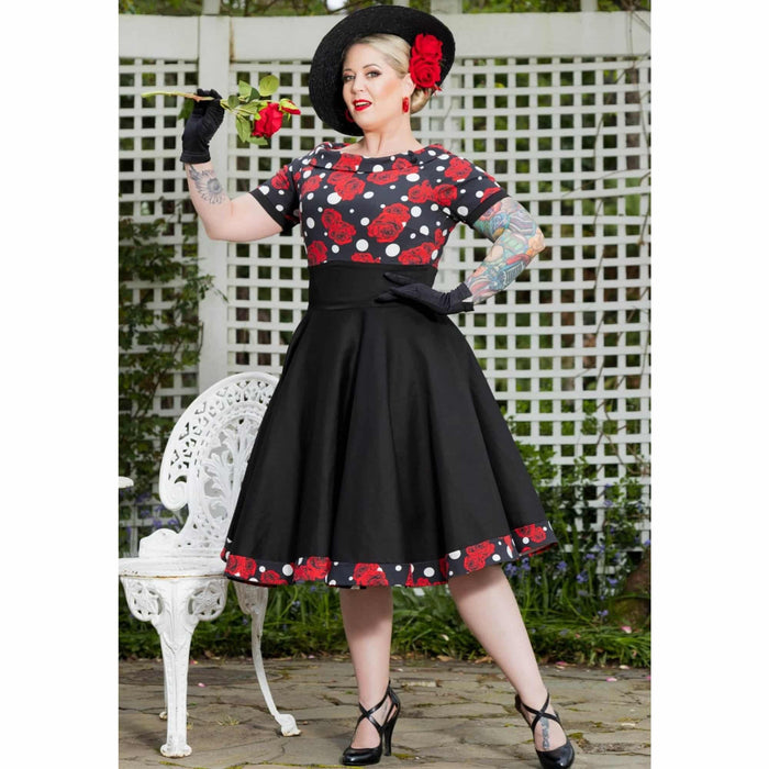 Dolly and Dotty Kleid Darlene schwarz Red Rose