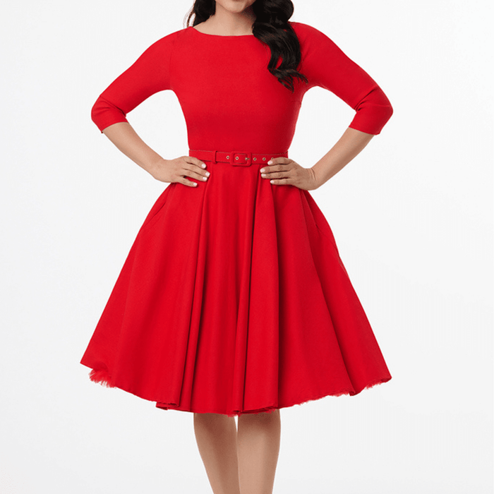 Unique Vintage Kleid Devon rot