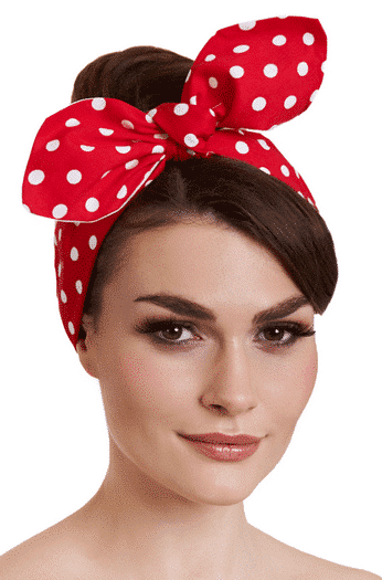 Dolly and Dotty Haarband rot weiss Dots