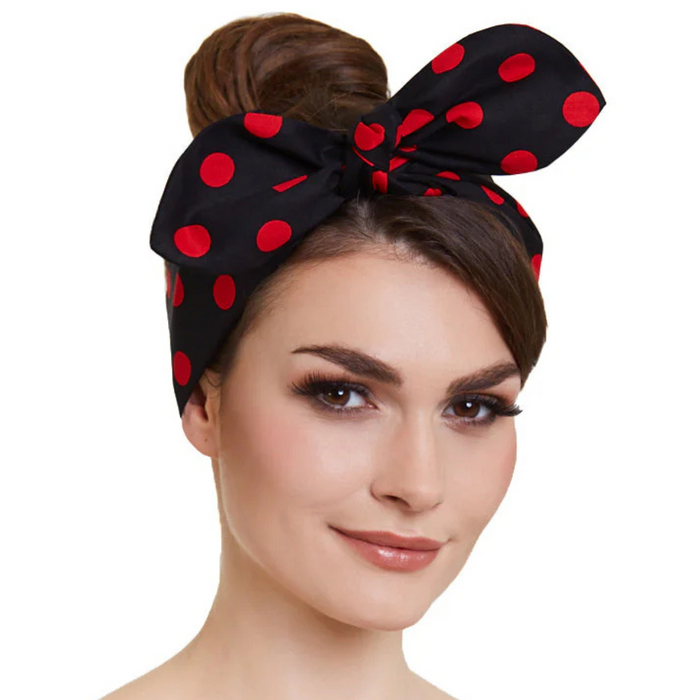 Dolly and Dotty Haarband schwarz rot Dots