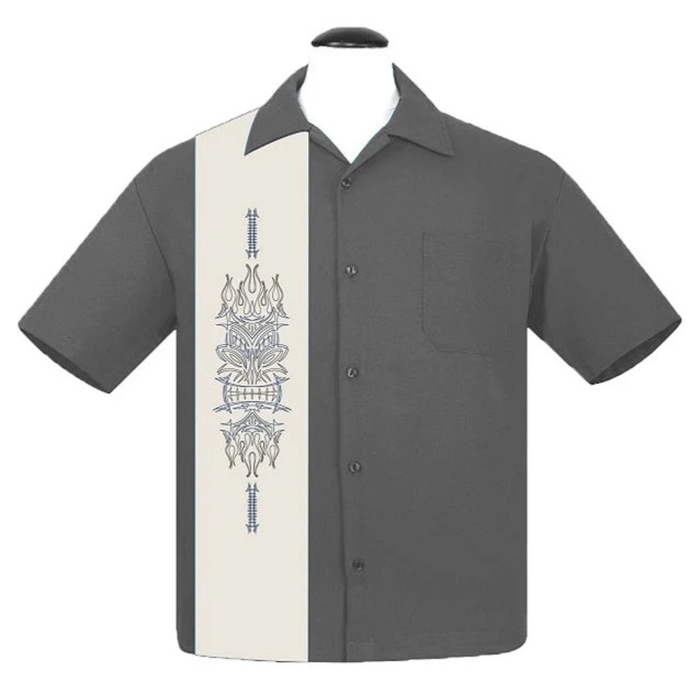 Steady Clothing Hemd Tikipanel rauchgrau