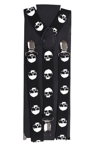 Hosenträger Karo Skulls