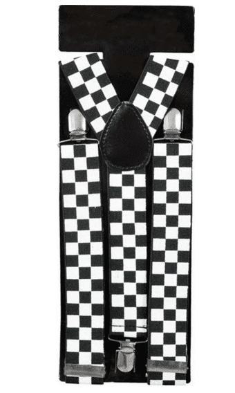 Hosenträger schwarz-weiss kariert