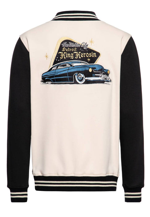 King Kerosin Collegejacke Detroit Greaser ecru