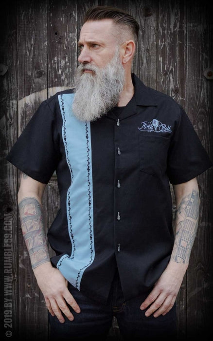 Rumble59 Hemd Sound of Rock 'n Roll schwarz-blau
