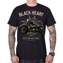 Black Heart T-Shirt Motorcycle