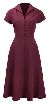 Pretty Retro Kleid Hostess weinrot