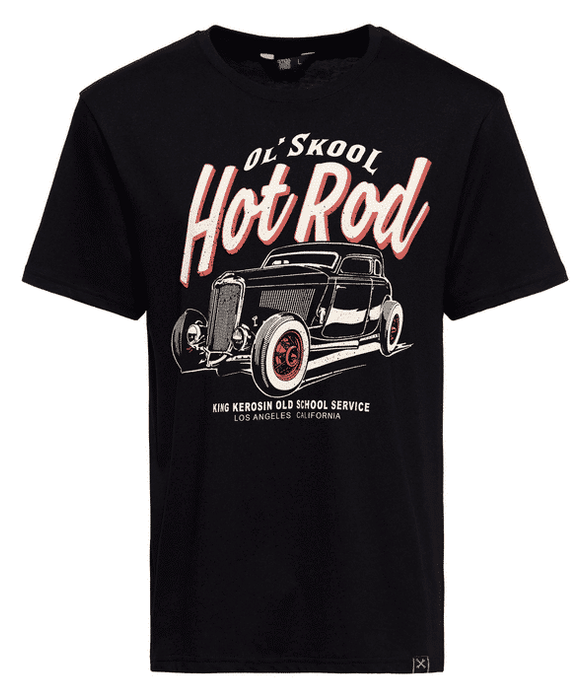 King Kerosin T-Shirt Ol' Skool Hot Rod schwarz