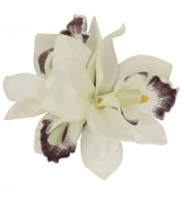 Haarclip / Brosche Collectif Aaliyah Orchid weiss