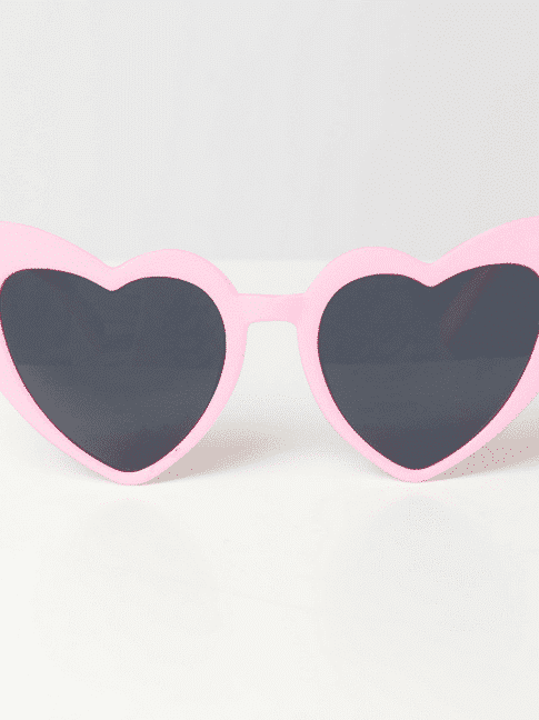 Sonnenbrille Heart pink