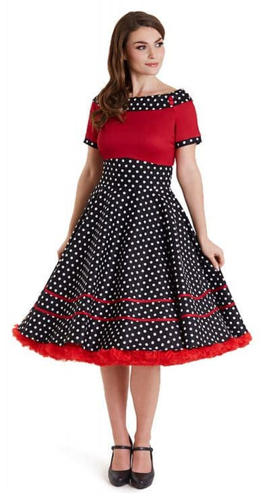 Dolly and Dotty Kleid Darlene rot schwarz-weiss Dots
