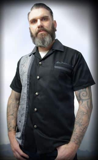 Rumble59 Hemd Swallows'n Anchors grau