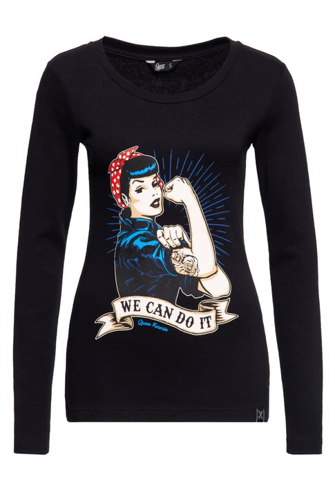 Queen Kerosin Langarmshirt We can do it