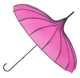 Soake Pagoda-Schirm pink gerippt
