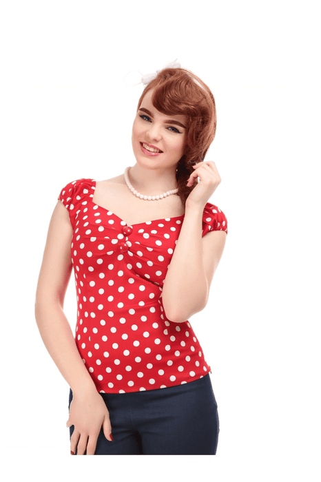 Collectif Top Dolores Polka rot