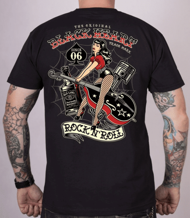 Black Heart T-Shirt Rockabilly Queen