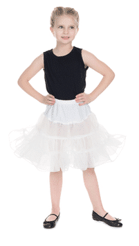 Hearts and Roses Petticoat weiss Kids