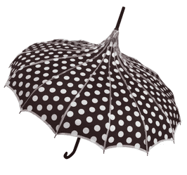 Soake Pagoda-Schirm schwarz Dots