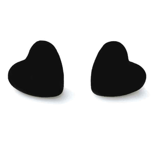 Collectift Ohrstecker Velvet Hearts schwarz