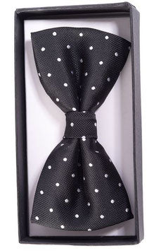 Fliege mit Polka Dots schwarz