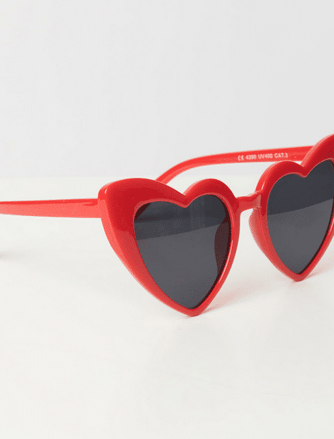 Sonnenbrille Hearts Red