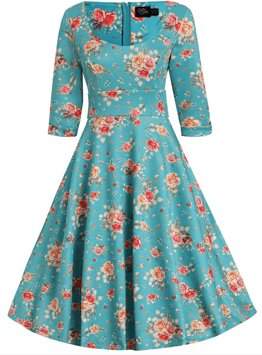 Dolly and Dotty Kleid Debra Skyblue Roses