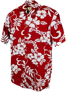 Karmakula Hawaiihemd Waikiki dunkelrot