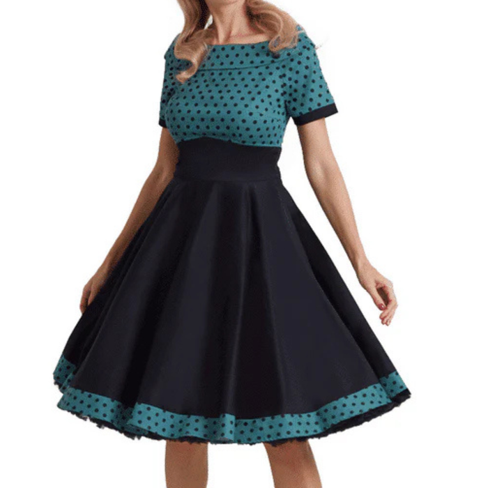 Dolly and Dotty Kleid Darlene grün - schwarz
