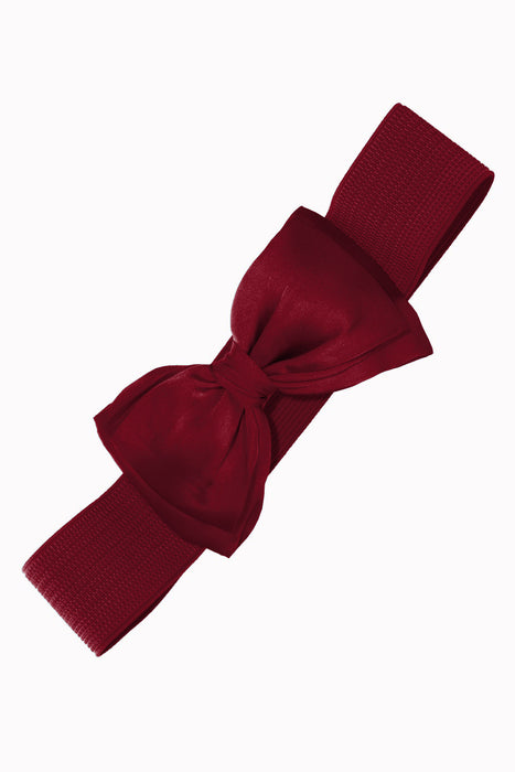 Banned Gürtel mit Satin-Masche bordeaux