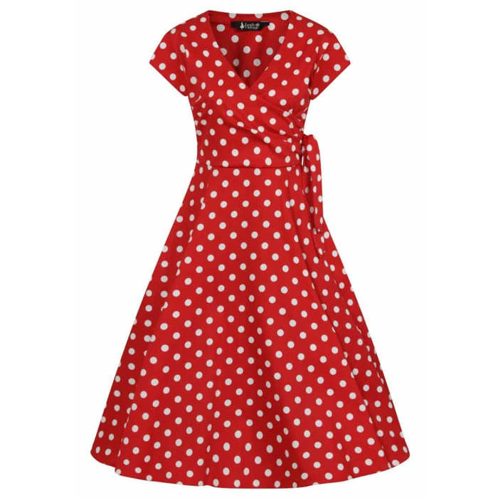 Lady Vintage Kleid Bella Red Polka Dot