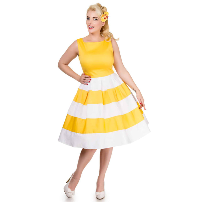 Dolly and Dotty Kleid Anna gelb-weiss stripes
