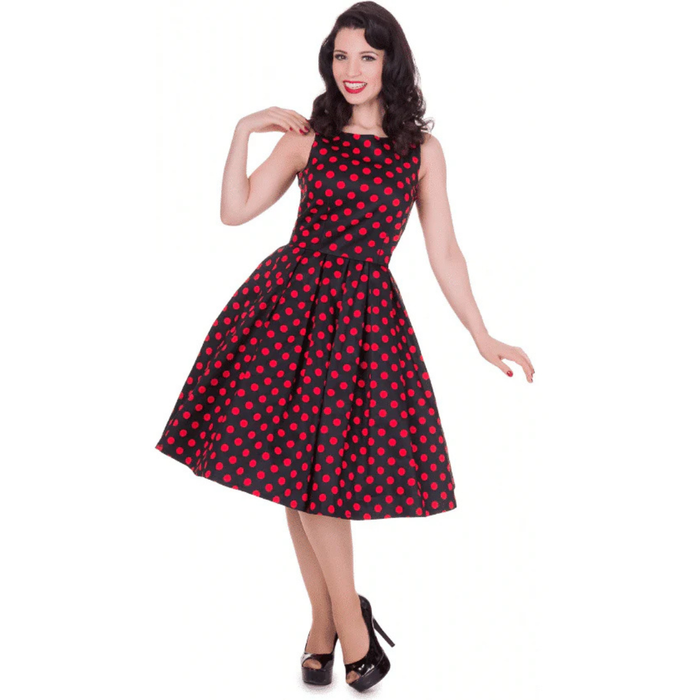 Dolly and Dotty Kleid Annie Black Red Polkadots