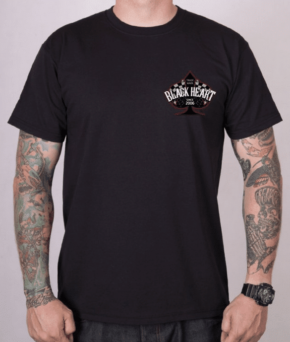 Black Heart T-Shirt Chopper Race