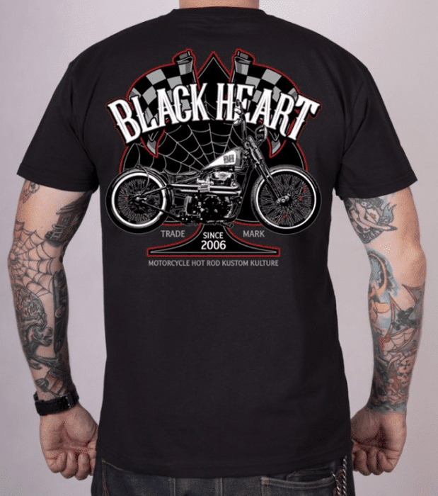 Black Heart T-Shirt Chopper Race