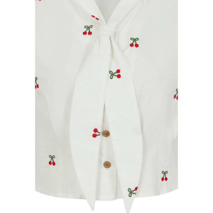 Banned Bluse Cherry Vibes weiss