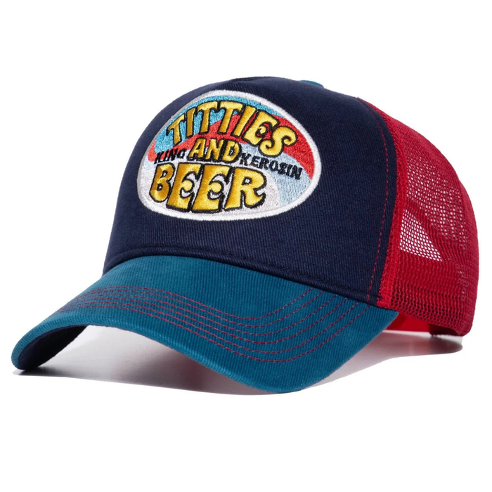 King Kerosin Cap Titties and Beer dunkelblau - rot
