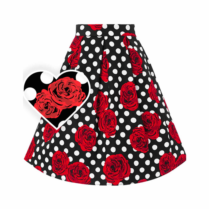 Dolly and Dotty Jupe Carolyn Dots and Roses