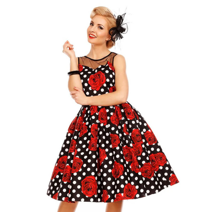 Dolly and Dotty Kleid Elizabeth Dots and Roses