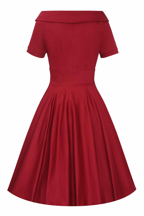 Dolly and Dotty Kleid Darlene uni bordeaux