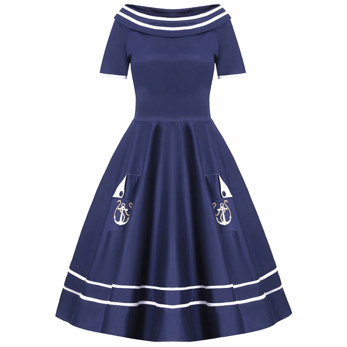 Dolly and Dotty Kleid Darlene Anchor Nautical