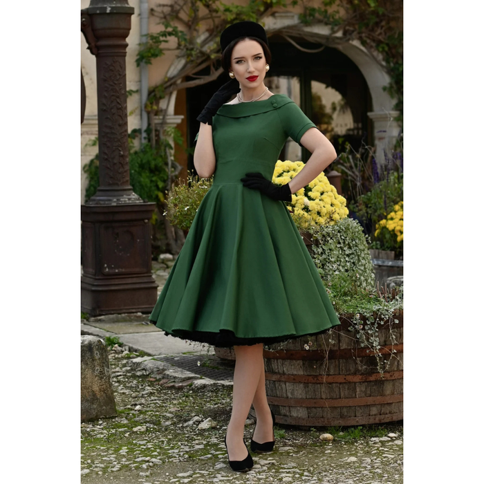 Dolly and Dotty Kleid Darlene uni grün