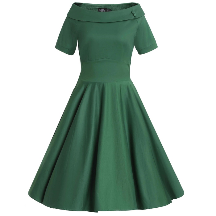 Dolly and Dotty Kleid Darlene uni grün