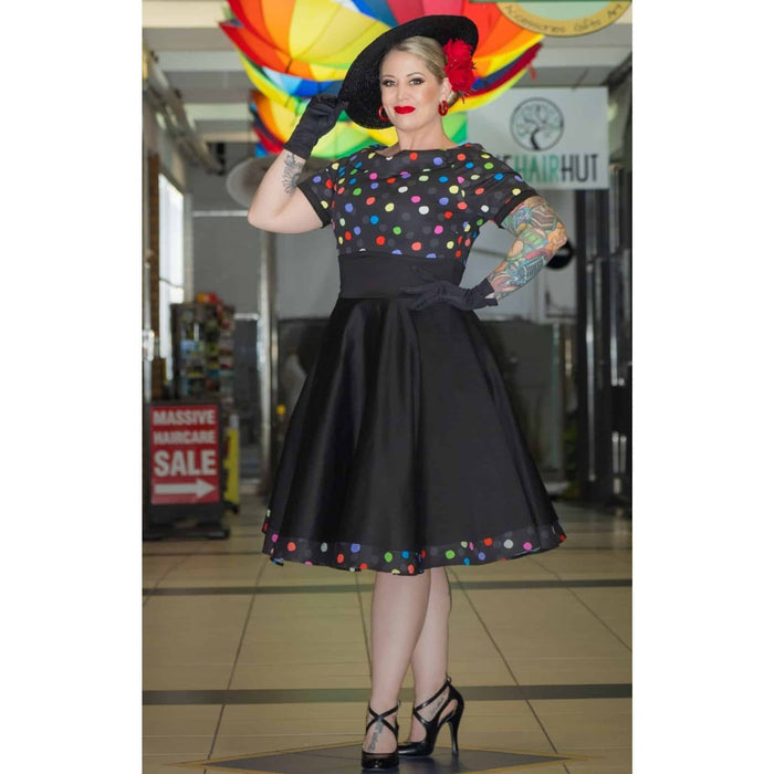 Dolly and Dotty Kleid Darlene schwarz multicolor Dots