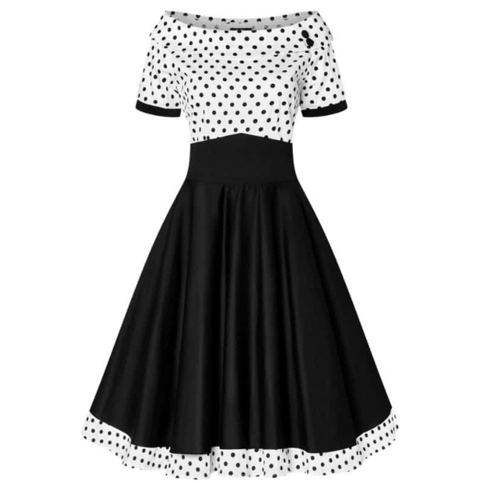 Dolly and Dotty Kleid Darlene weiss-schwarz Dots