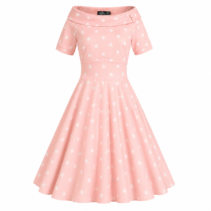 Dolly and Dotty Kleid Darlene hellrosa weiss Dots
